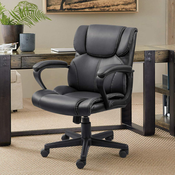 Winston Porter Rafal Faux Leather Executive Chair & Reviews Wayfair
